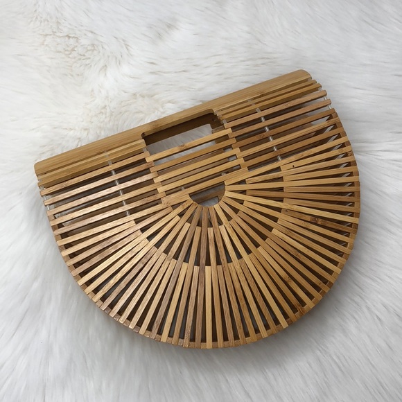 Half Moon Bamboo Handbag Brand New - Picture 2 of 7